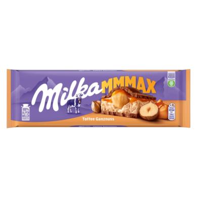 Milka alpesi tej felhasználásával készült tejcsokoládé karamell ízű tejes krémtöltelékkel