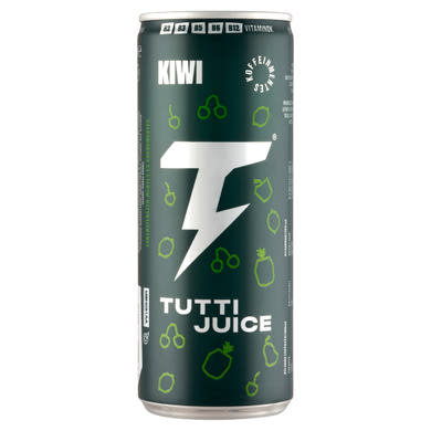 Tutti Juice kiwi és tutti-fruttiízű koffeinmentes, szénsavas ital édesítőszerekkel