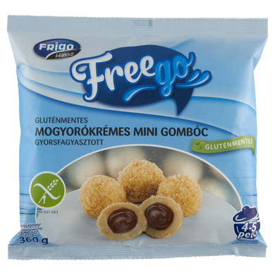Freego Gluténmentes mogyorókrémes, gyorsfagyasztott gombóc,