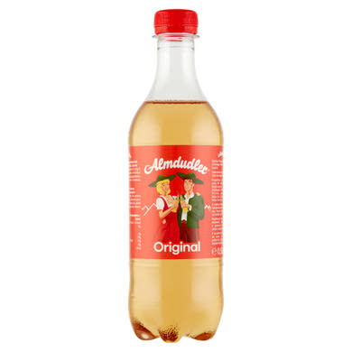 Almdudler alpesi gyógynövényekből készült szénsavas üdítőital, cukorral