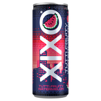 XIXO Tutti Fruity görögdinnye-és tuttifruttiízű, szénsavas üdítőital