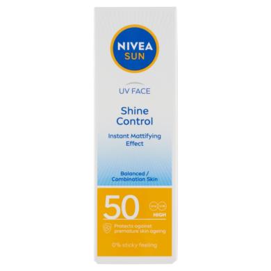 Nivea Sun Shine Control mattító hatású napozó arckrém FF50