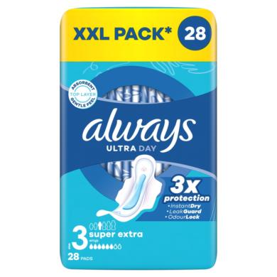 Always Ultra Super Extra Egészségügyi Betét (3-as Méret) Szárnyas Betét x 28]
