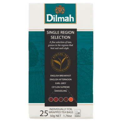 Dilmah Single Region Selection fekete tea válogatás 25 filter 50 g