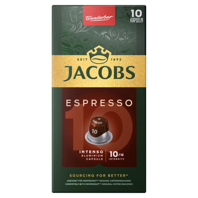 Jacobs Espresso 10 Intenso őrölt-pörkölt kávé kapszulában
