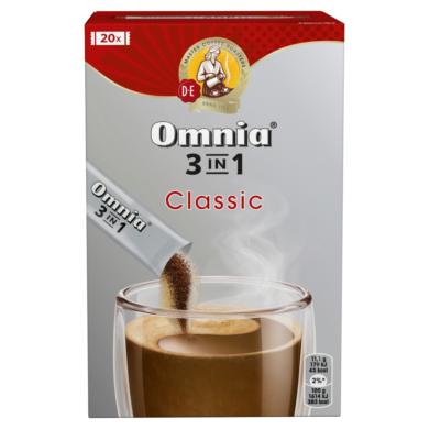 Douwe Egberts Omnia 3in1 Classic kávéitalpor kávéfehérítővel cukorral 20 x 11,1 g (222 g)