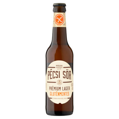 Pécsi Sör Prémium Lager gluténmentes minőségi világos sör 5% 0,33 l