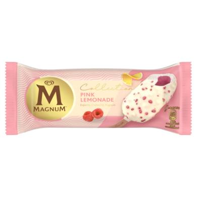 Magnum citromos jégkrém a közepén málna szorbéval, fehér csokoládé bevonattal