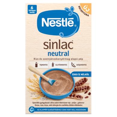Nestle Sinlac Neutral Rizs-és szentjároskenyérmag alapú pép 4 hónapos kortól