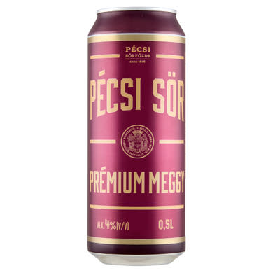 Pécsi Sör Prémium meggy világos sör és meggy ízű szénsavas üdítőital keverék 4%