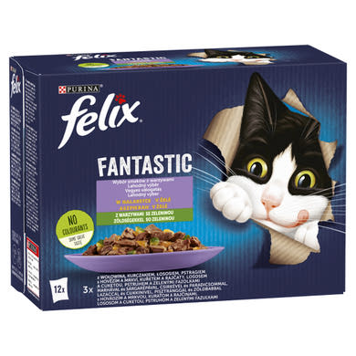 Felix Fantastic macska tasak MP házias válogatás zöldséggel 12x85g