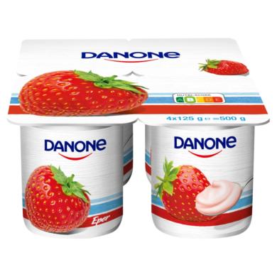 Danone Könnyű és Finom eperízű, élőflórás, zsírszegény joghurt 4 x  (500 g)