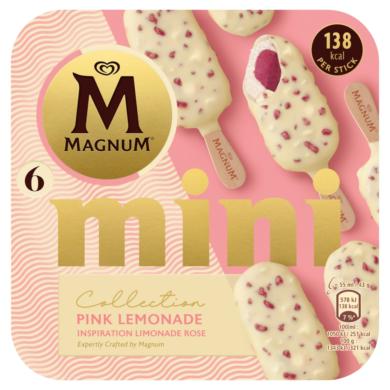 Magnum Mini Pink Lemonade citromos jégkrém a közepén málna szorbéval 6 x  (330 ml)