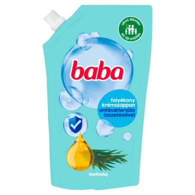 Baba folyékony szappan utántöltő antibakteriális hatású teafaolajjal