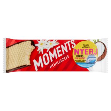 Moments kakaós bevonómasszába mártott, kókuszos krémmel töltött ostyaszelet