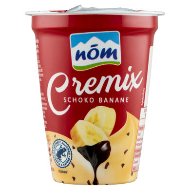 nöm Cremix banán-csokoládés desszertjoghurt,