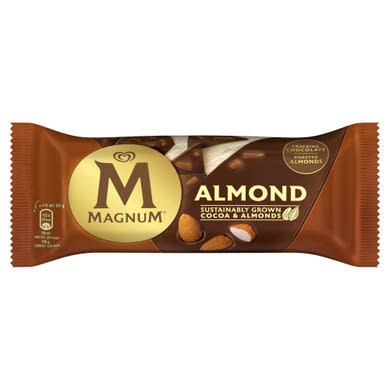 Magnum Almond vaníliás jégkrém tejcsokoládé bevonattal és manduladarabkákkal