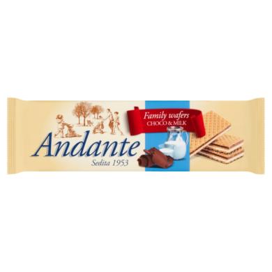 Andante kakaós-csokoládés és tejes krémmel töltött ostya