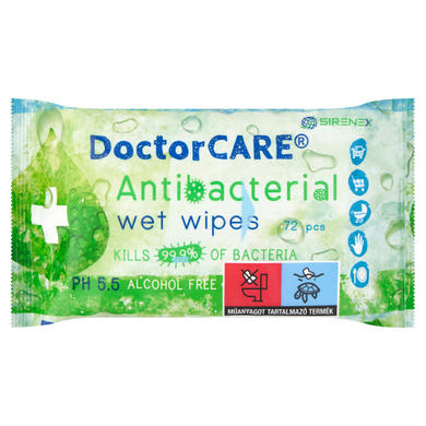 DoctorCare antibakteriális nedves törlőkendő