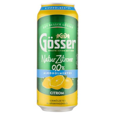 Gösser Natur Zitrone citromos alkoholmentes sörital 0,0%