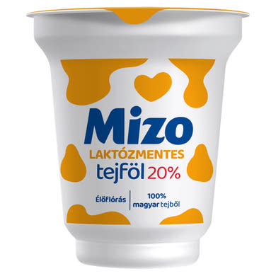 Mizo laktózmentes tejföl 20%