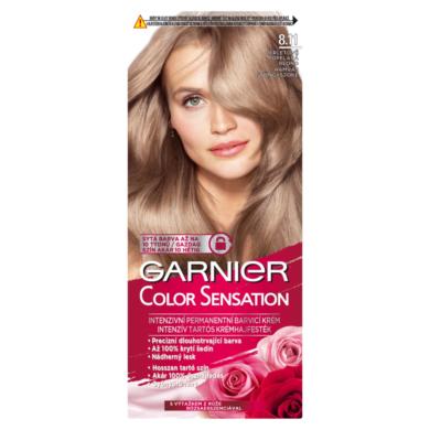 Garnier Color Sensation tartós hajfesték 8 .1hamvas gyöngyszőke, 60 +40 +12 ml