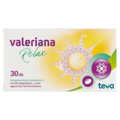 Valeriana Relax gyógynövénykivonatokat tartalmazó étrend-kiegészítő kapszula