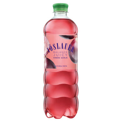 Vöslauer Balance Juicy vörös szőlőízű természetes ásványvíz alapú szénsavas üdítőital