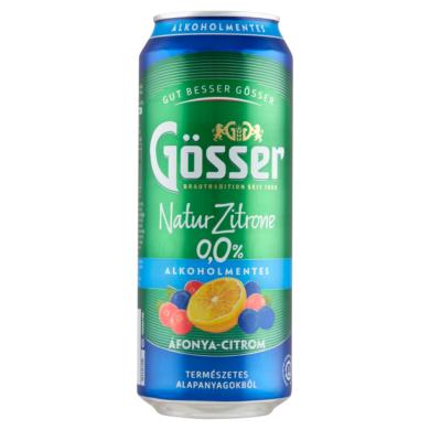 Gösser Natur Zitrone áfonya-citrom ízű alkoholmentes sörital 0%