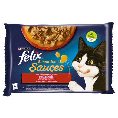Felix Sensations Sauces Házias Válogatás szószban nedves macskaeledel 4 x  (340 g)