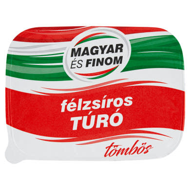Magyar és Finom tömbös félzsíros túró