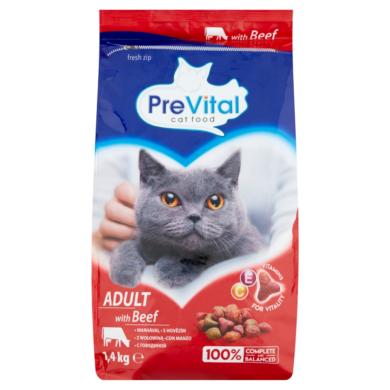 PreVital száraz macskaeledel adult marha