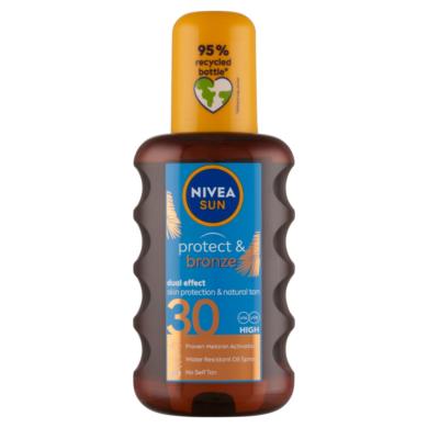 NIVEA SUN Protect & Bronze barnulást támogató napolaj spray FF30
