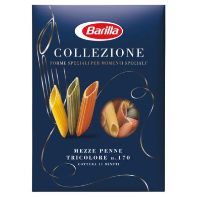 Barilla Collezione Mezze Penne Tricolore paradicsommal, spenóttal ízesített durum száraztészta