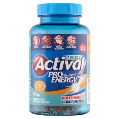 Actival Pro Energy gumivitamin felnőtteknek koffeinnel 40 db