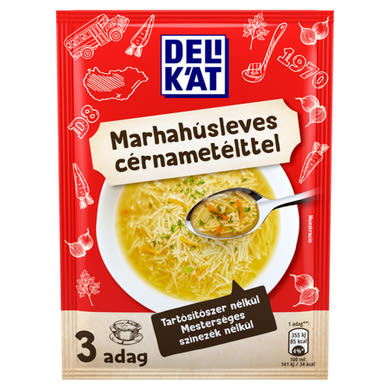 Delikát marhahúsleves cérnametélttel