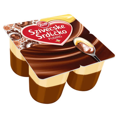 Zott Szívecske kakaós puding vaníliaízű öntettel 4 x