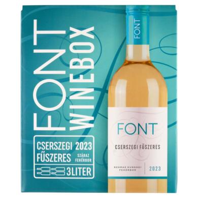 Font Cserszegi Fűszeres száraz fehérbor 12%