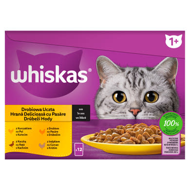 Whiskas teljes értékű nedves eledel felnőtt macskáknak 12x85g