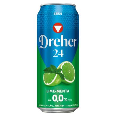 Dreher 24 alkoholmentes sör Lime-menta dobozos, 0,5 L