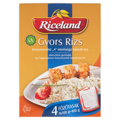 Riceland Gyors Rizs "A" minőségű hosszúszemű hántolt rizs 4 x  (400 g)