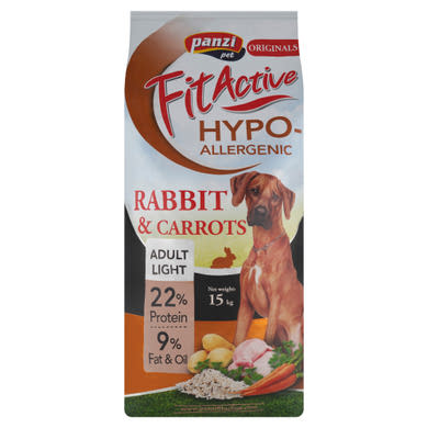 Panzi Fit Active Adult Light Hypoallergenic nyúl teljesértékű eledel felnőtt kutyák részére