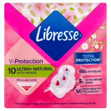 Libresse Ultra+ Natural Protection egészségügyi betét aloe vera kivonattal