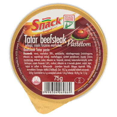 Snack Szeged tatár beefsteak pástétom