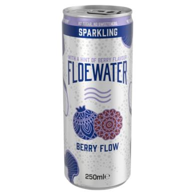 Floewater Berry Flow áfonya- és málnaízű szén-dioxiddal dúsított ultraszűrt ivóvíz alapú ital