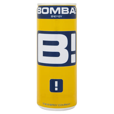 BOMBA! magas koffeintartalmú, szénsavas, tutti-frutti ízű energiaital