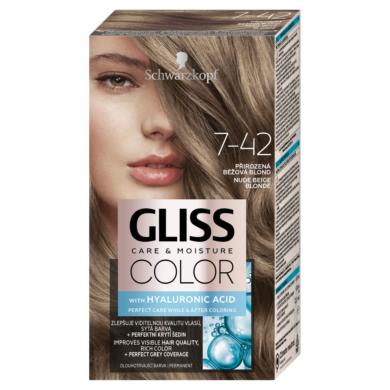 Schwarzkopf Gliss Color tartós hajfesték 7-42 természetes bézsszőke