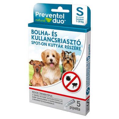 Preventol spot-on kullancs és bolha ellen kutyáknak 1-20kg S