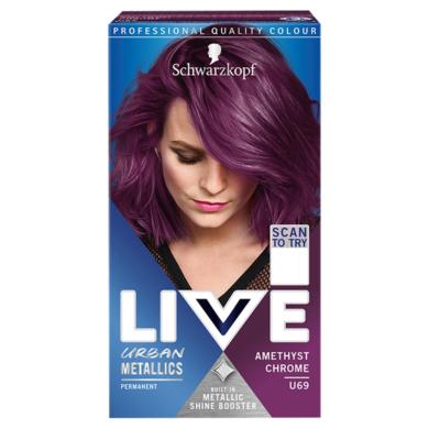 Schwarzkopf Live tartós hajfesték U69 Ametiszt króm