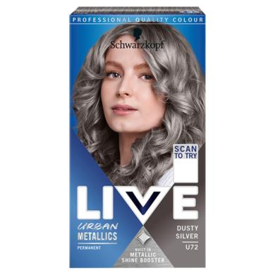 Schwarzkopf Live tartós hajfesték U72 Füstös ezüst
